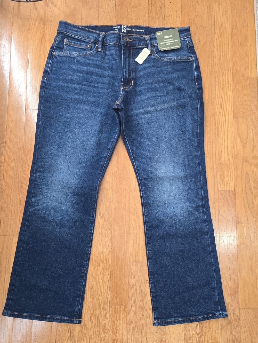 MUTUAL WEAVE BRAND MEN'S BOOTCUT BLUE JEANS SIZE 34X29